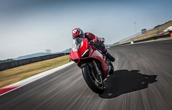 Picture Speed, Lights, Track, Ducati, 2018, Panigale, Sportbike, V4 S