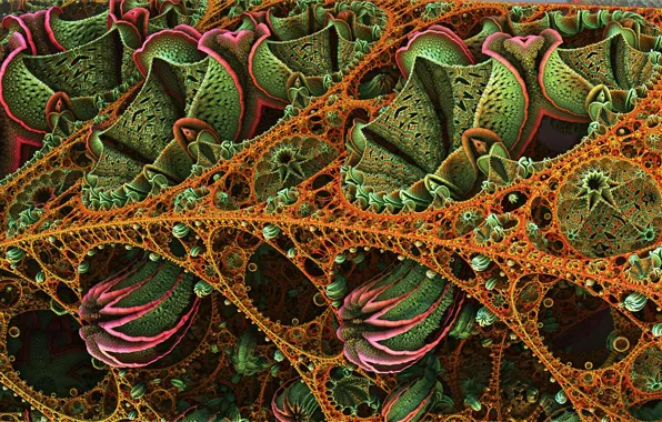 Pattern, green, 3D graphics