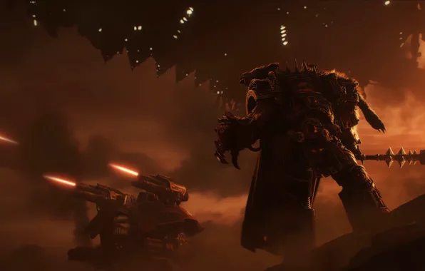 Smoke, ship, gun, Warhammer, Mace, Titan, Trailer, Chorus