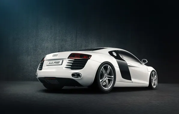 Picture white, Audi, Audi, shadow, white, the rear part