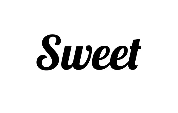 Picture letters, the word, sweet
