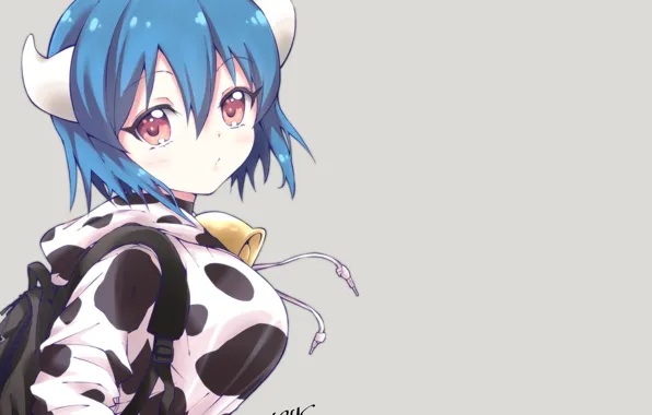 Background, girl, ladybug