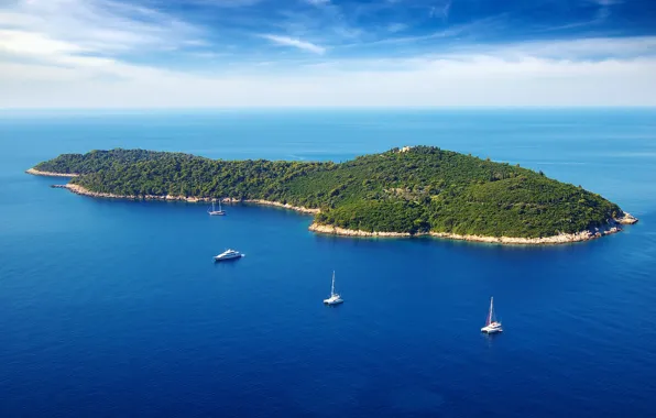 Sea, island, Croatia, Croatia, Jadran, Lokrum island