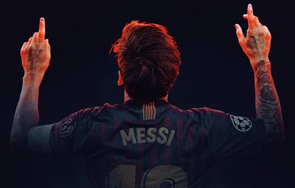 Wallpaper Sport, Back, Football, Sport, Gesture, Lionel Messi, Lionel ...