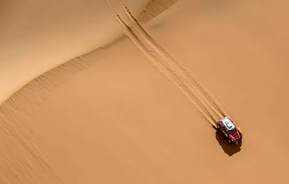 Sand, Mini, Sport, Desert, Speed, Top, The view from the top, Rally