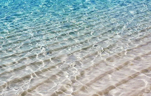 Sand, water, transparency, shore
