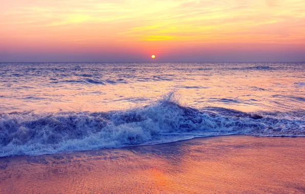 Sand, sea, wave, beach, summer, sunset, summer, beach