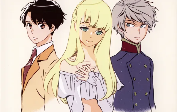 Picture look, blonde, costume, guy, art, military uniform, Asseylum Vers Allusia, Aldnoah Zero