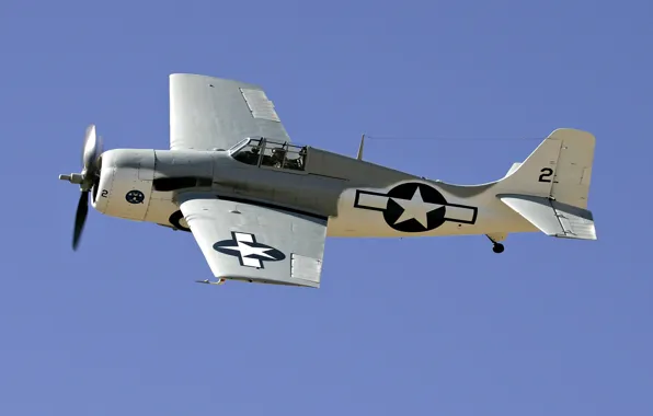 Picture the sky, retro, the plane, Grumman, Wildcat, FM-2
