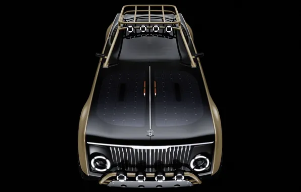 Mercedes-Benz, the concept car, black background, the view from the top, Project Maybach