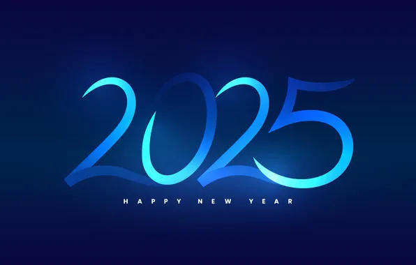 The dark background, the inscription, blue, figures, New year, blue, date, congratulations