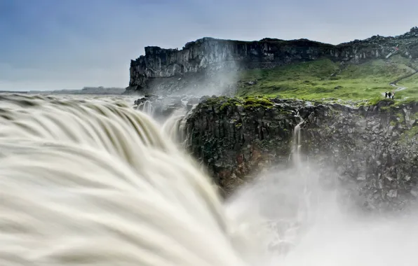 Picture squirt, waterfall, Iceland