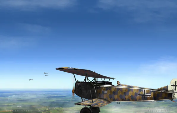 WWI, dogfight, fokker