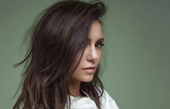 Picture look, girl, photo, background, hair, Nina Dobrev, Nina Dobrev