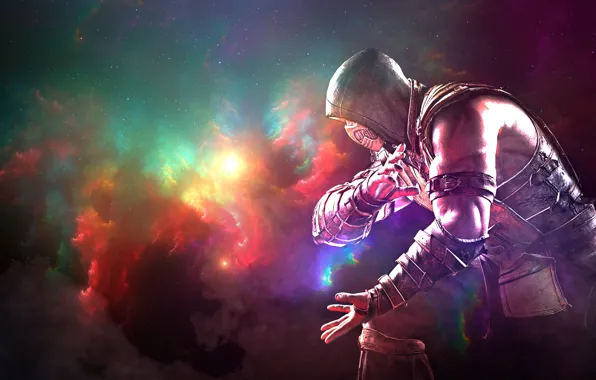 Space, mask, ninja, scorpion, mortal kombat, mortal kombat x