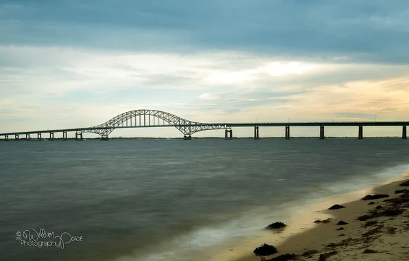 Landscape, bridge, river
