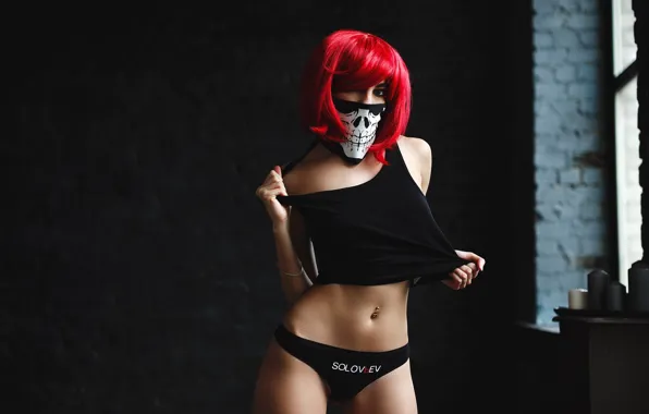 Look, pose, wall, model, panties, Mike, figure, window