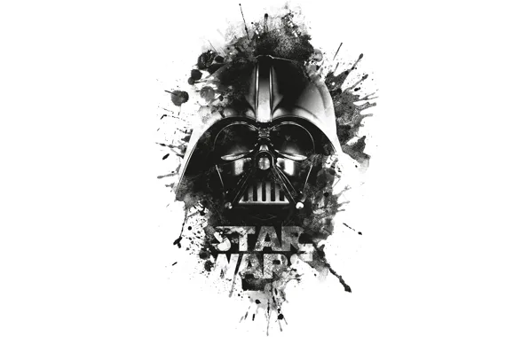 Darth Vader, logo, black, Star wars