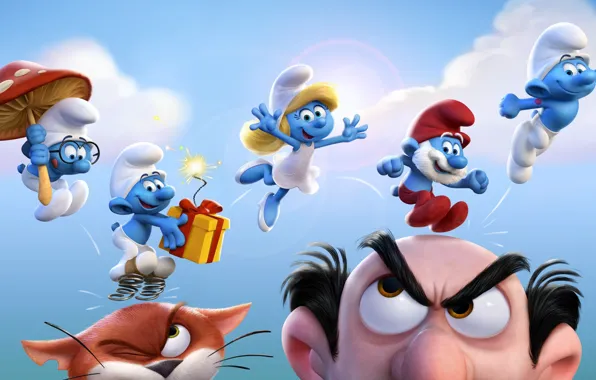 Cinema, animation, gnome, girl, sky, dress, hat, nothing
