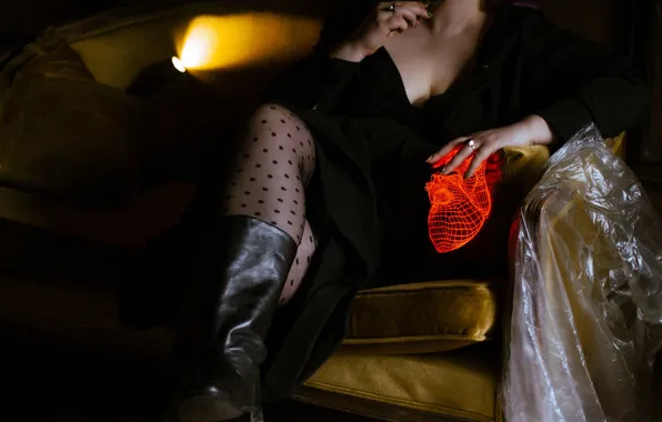 Feet, boots, sitting, Nastya Arzumanova