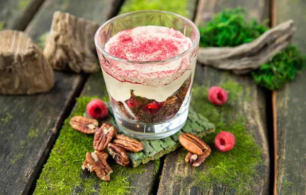 Picture berries, nuts, dessert