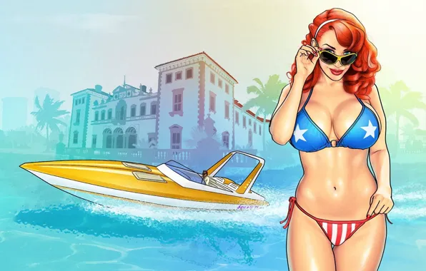 Boat, sexy, mansion, girls, games, men, Rockstar, gta