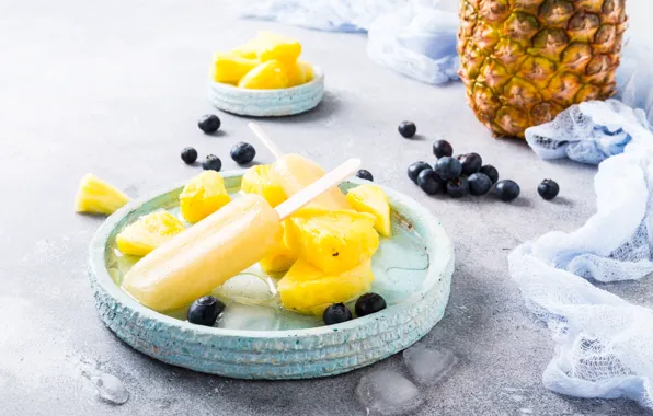 Picture ice cream, dessert, Iryna Melnyk, pineapple, dessert, sweet