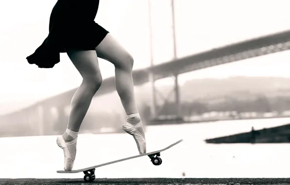 Picture legs, ballerina, skate, Pointe shoes
