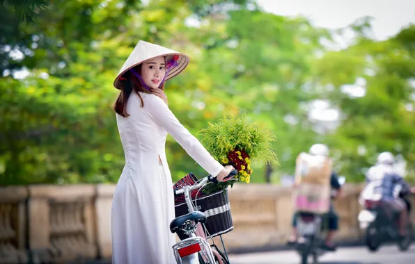 Picture girl, walk, Asian, style look
