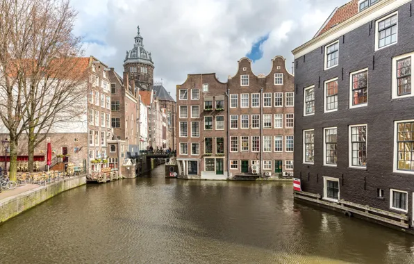 City, the city, river, Amsterdam, panorama, Amsterdam, Holland, Netherlands