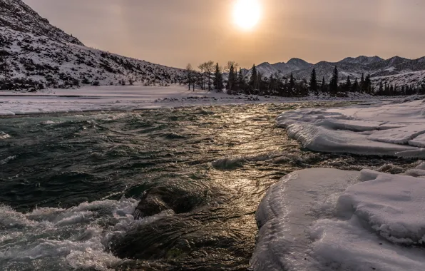 Picture river, The Altai Mountains, Katun