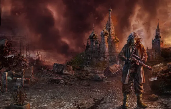 Apocalypse, man, art, Moscow, red square