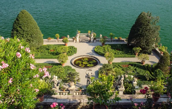 Lake, Italy, Maggiore, Piedmont, Isola Bella, the gardens Borromeo