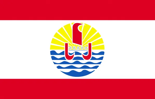Picture red, fon, flag, French Polynesia, french polynesia