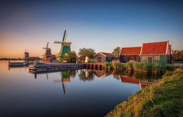 Home, mill, Holland, Zaanse Schans