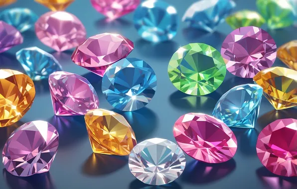 Transparency, lights, stones, Shine, texture, rhinestones, diamonds, faces