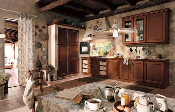 Picture design, style, Villa, interior, kitchen
