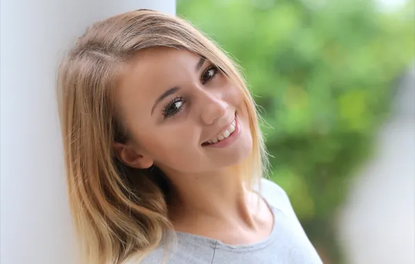 Look, girl, smile, hair