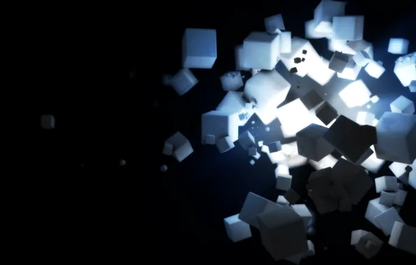 Light, cubes, squares