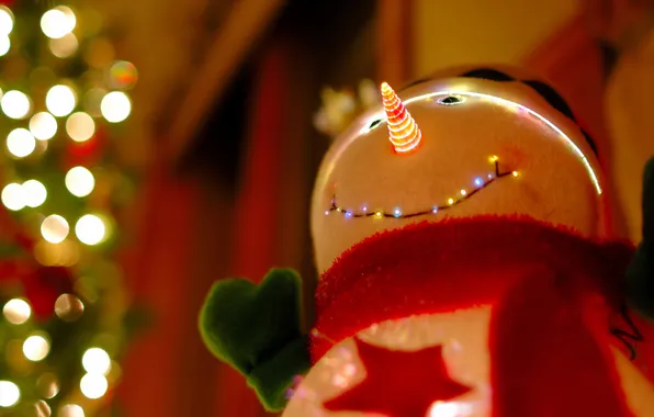 Picture snowman, Christmas Tree, decoration
