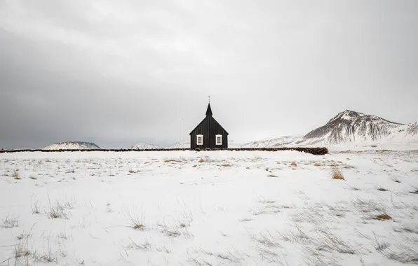 Iceland, West, Shops, Budir Church