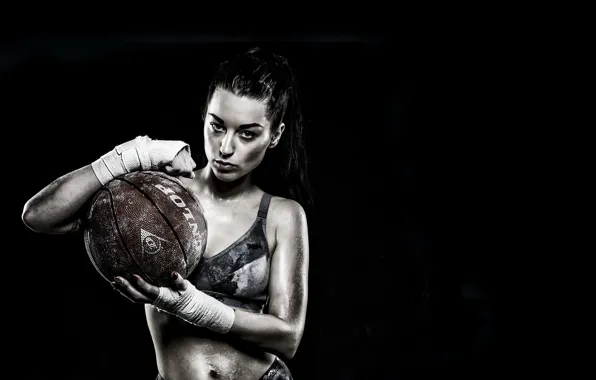 Girl, sport, the ball