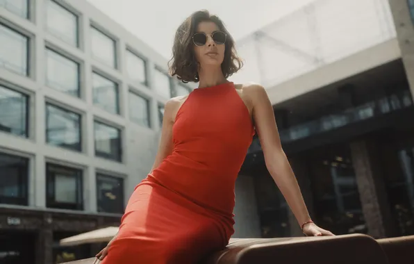 Girl, dress, model, cute, sunglasses