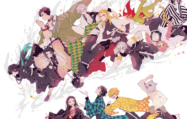 Girls, anime, art, guys, characters, The Blade Cleaves Demons