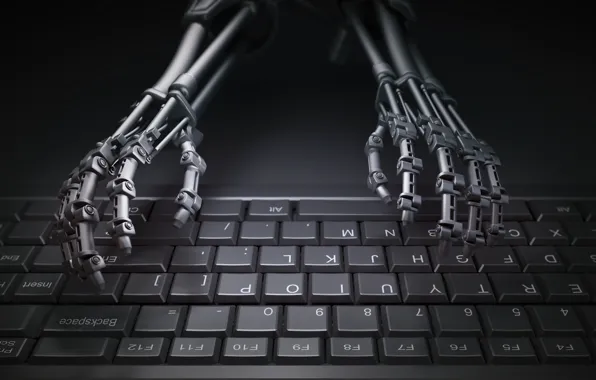 Picture imagination, keyboard, robotic hands
