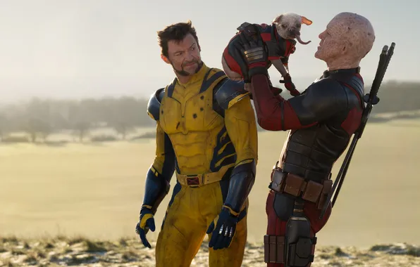 Picture Ryan Reynolds, Wolverine, Hugh Jackman, Deadpool, Marvel Studios, 2024, Deadpool & Wolverine, Dogpool