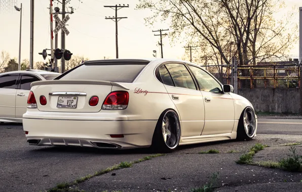 White, tuning, Lexus, stance, lexus gs