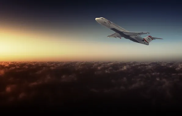 Picture the sun, clouds, art, the plane