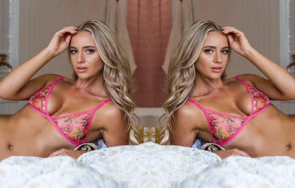 Girl, sexy, lingerie, bra, panties, long hair, boobs, beautiful