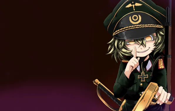 Girl, sword, gun, pistol, soldier, military, weapon, war